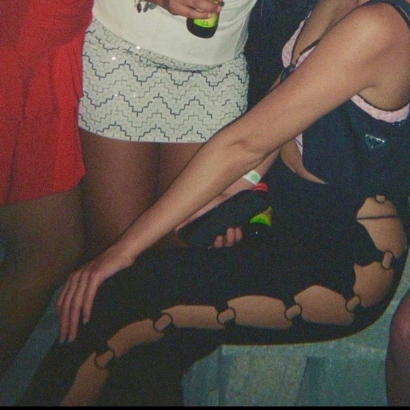 Edikted Open Ring Flared Pants - Black - Picture 4 of 4